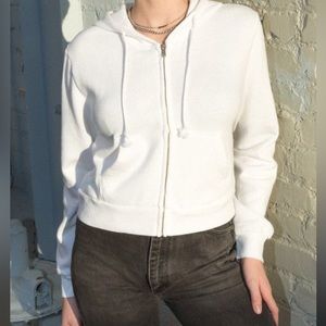 Brandy Melville cropped zip up hoodie